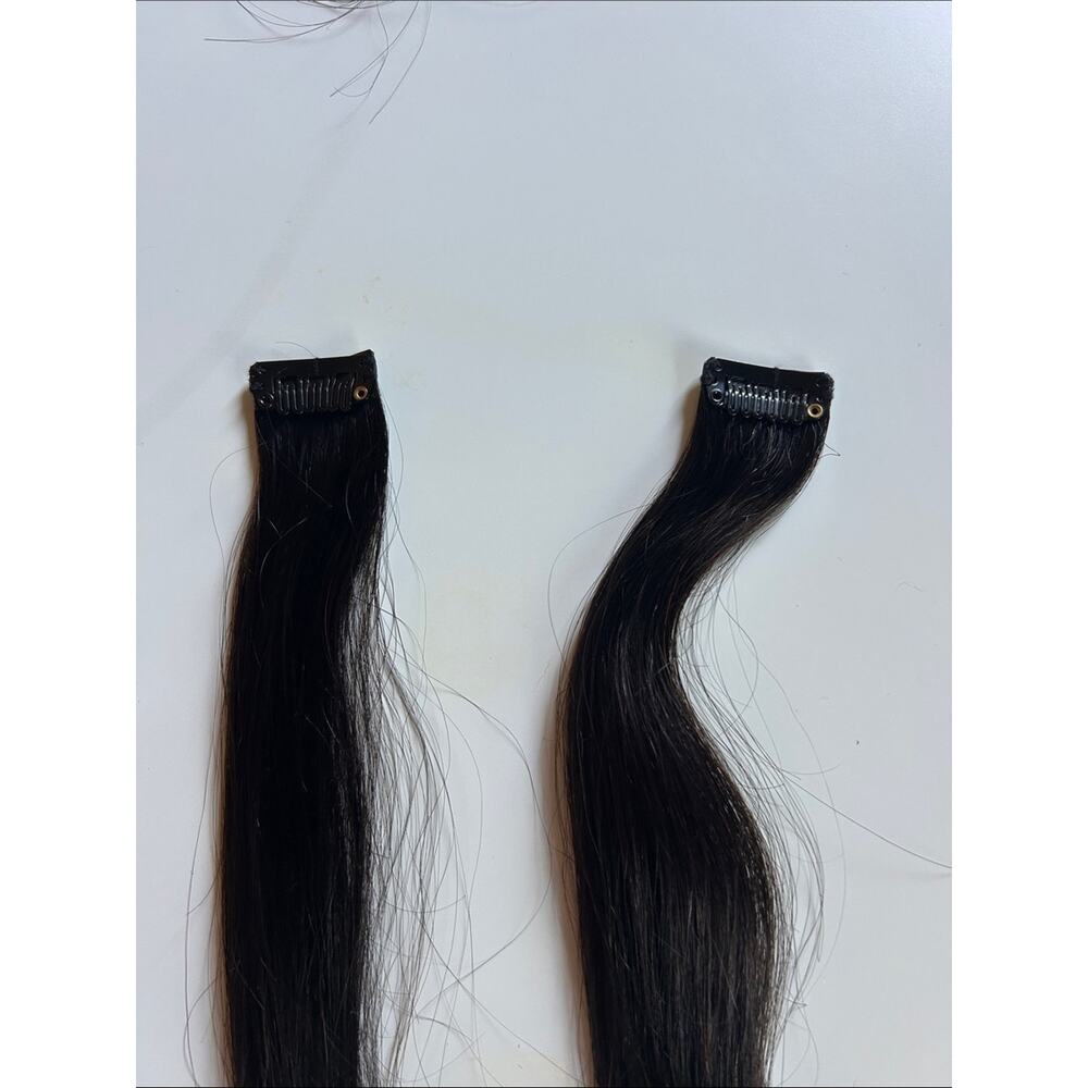 Luxy Seamless Clip In Hair Extensions 16” Inch 140g 1B Off Black Remy Human Hair - Picture 12 of 16